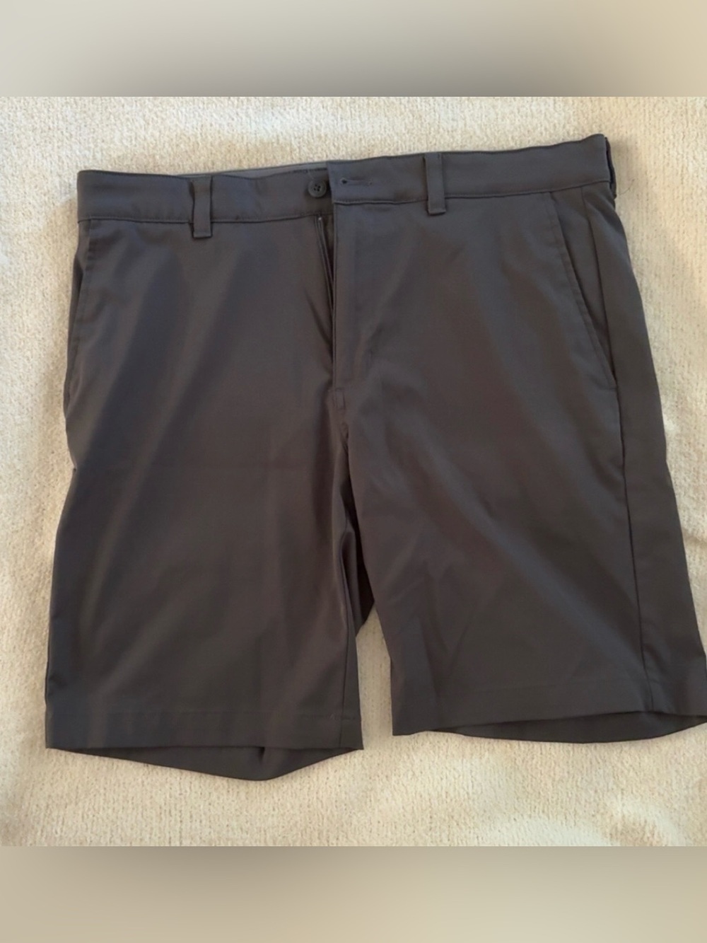 Hogan Men's Flat-Front Shorts in Dark Gray